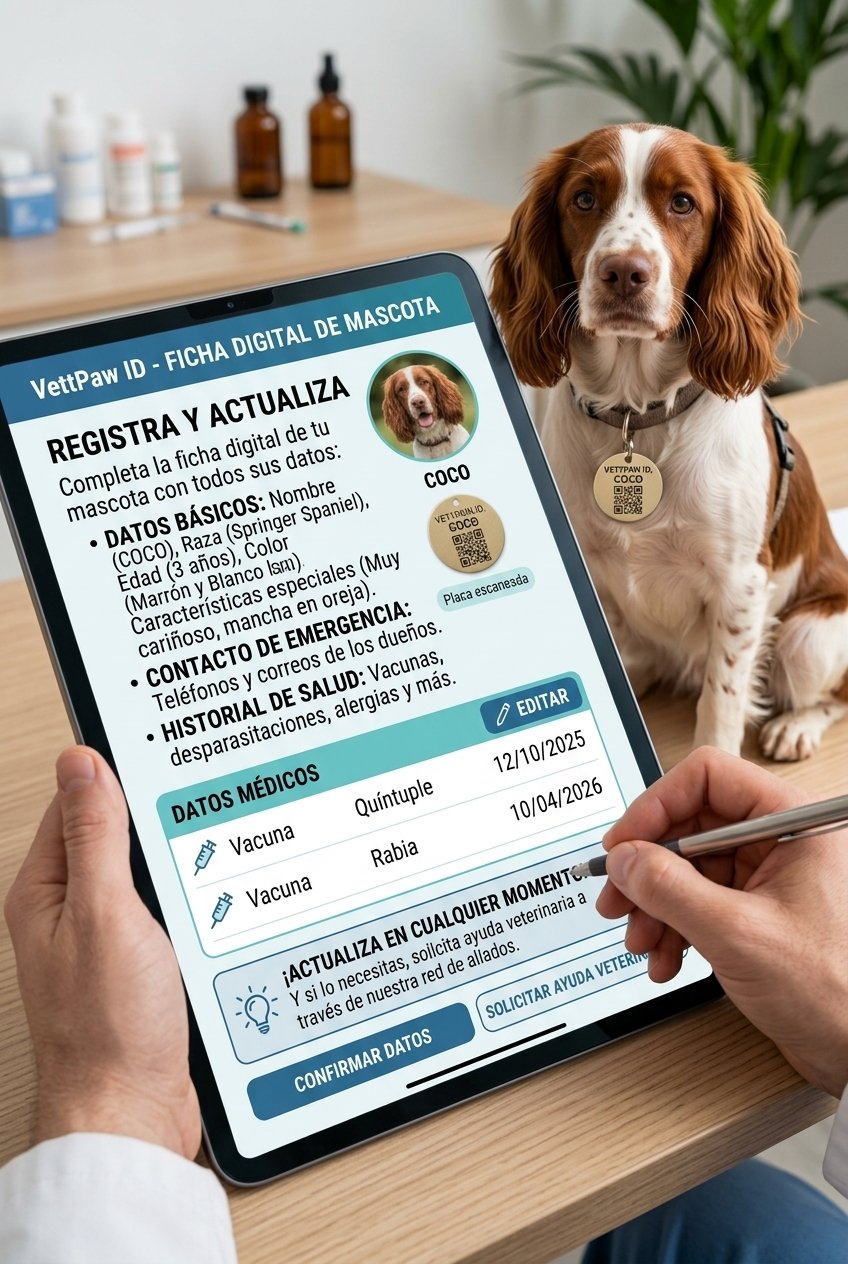 Registra y actualiza la ficha de tu mascota